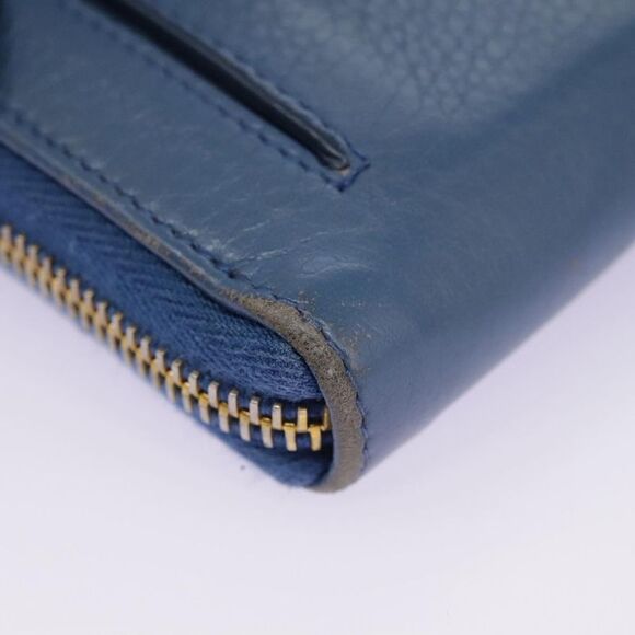 Prada Saffiano Blue Leather Wallet (Pre-Owned) - Picture 8 of 16